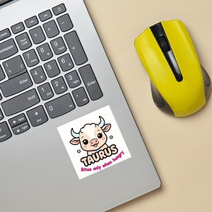 Taurus Bull Sticker | Zodiac Sign Sticker - Etsy