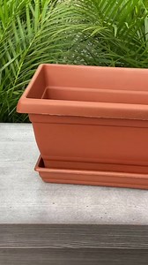 Garden 3 pcs 20 Inch Rectangular Window Boxes Planters, Planter box with Tray & Drainage, Textured Finish Outdoor Indoor, for Railing, Porch, Pool & Gardening Herbs, Plants & Flowers (Granite)