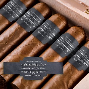 Bulk Wedding Cigar Labels, Personalized Party Favor, Custom Printed Favors - Etsy