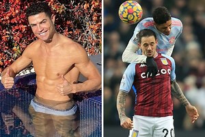 Ronaldo wears skimpy speedos as he chills in pool after missing Villa draw