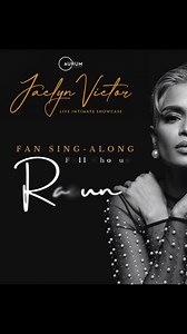 Hey guys and girls please don’ forgot our date tonight and tomorrow @aurumtheatre Just so you know I’m expecting you guys to sing along!! We’re gonna have a great time. | Jaclyn Victor