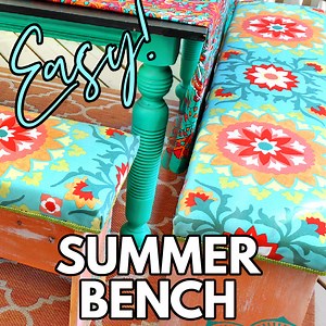 Need a bench for your outdoor space? This design customizable and so easy to put together! #bench #MakeYourMark #outdoordecor Here are the pine board measurements that I used for mine: 2 - 1''x12''x17'' 1 - 1''x12''x44'' 1 - 1''x12''x48'' | Mark Montano
