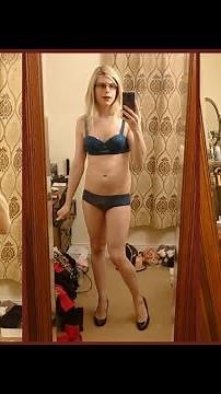 Male to Female Confidence Lace Lingerie Panties Try On Haul by MTF Transgender Woman Kelsey Fax