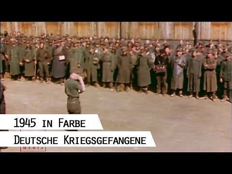 German prisoners of war, 1945 (in color)
