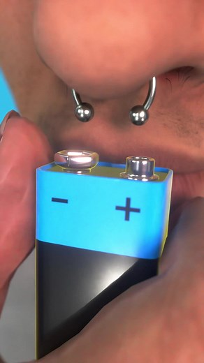 Putting A 9V Battery On A Nose Ring 😨 | nose ring battery