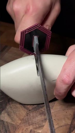 Sharpness test on Huge pancake #fyp #knife #knifesharpening #ray #knifesharpener #rui #knives