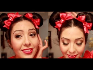 Minnie Mouse Makeup and Hair - PART 1 - Minnie Mouse Makeup