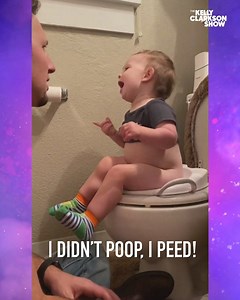 This kid giving a whole new meaning to potty humor 🤣💩 #WhatImLiking #BecauseToddlers | The Kelly Clarkson Show