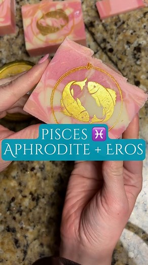 2.6K views · 36 reactions | Pisces ♓️  #pisces #zodiac #zodiacsoap #aphrodite #eros #typhon #greekmyrhology #greekmythologysoap #lemon | Gilded Shimmer Soaps | Facebook