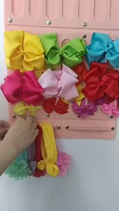 Winmany Headband Hair Bow Storage Holder, Wall Hanging Sunglasses Jewelry Organizer Felt Hanging Rack with Snaps & Detachable Ribbons Earrings Necklace Hair Clips Hair Ties Display Board