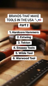 68K views · 1K reactions | Part 2️⃣ — Tools still made in the USA.  Real factories. Real workers. Tools built to be used — not replaced. Check them out: Hardcore Hammers Estwing Mfg. Co.(official site) TEKTON Make it Snappy Tools, Inc. Wilde Tool Warwood Tool | Stuff Made in the USA | Facebook