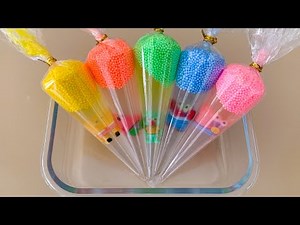 DIY Making Spongebob Squarepants Slime with Pipping Bags | Most Satisfying ASMR Video 🎀ASMR