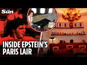 Inside Epstein’s Paris lair featuring pictures of naked young women and red-walled massage parlour
