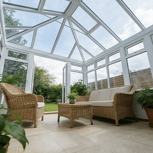 [Hot Item] Luxurious Conservatory Sunroom in White Powder Coated UPVC