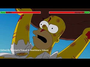 Peter Griffin vs. Homer Simpson with healthbars 2/2