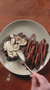 Scotch fillet steak, sweet potato fries & mushroom sauce