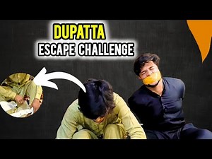 🎭 Dupatta Escape Challenge 🤐 | Funny Bondage Game with Tape & Scarf 😆