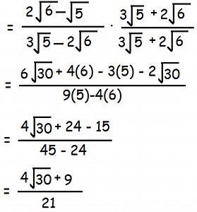 Practice Questions on Rationalizing the Denominator
