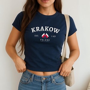 Krakow Baby Tee, Poland T shirt, Polska Flag Tee