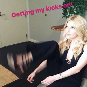 Getting my kicks on👠 @marieclairemag | Katheryn Winnick