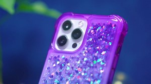 LG Velvet 5G Case, Gradient Quicksand Series Glitter Bling Flowing Liquid Floating TPU Bumper Cushion Reinforced Corners Women Phone Case for LG G9 Velvet Blue-Purple