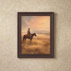 Western Cowboy Wall Art, Horseback Prairie Landscape Print, Rustic Ranch Decor, Vintage Western Art, Digital Download - Etsy Canada