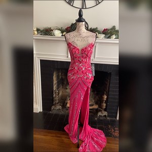 Pink prom dress, pageant evening gown or formal dress Jovani style 38707