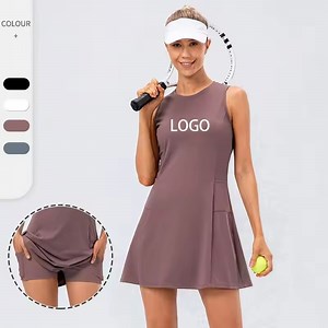 [Hot Item] Women Golf Sports Wear One-Piece Skirt Dress Pocket Shorts Tennis Set