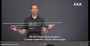 AXA RLC Plus 100 Einsteckkette – 100 cm Länge, 5,5 mm gehärtete Stahlkettenglieder, Kettenschloss für Rahmenschlösser AXA Defender, Victory oder Solid Plus