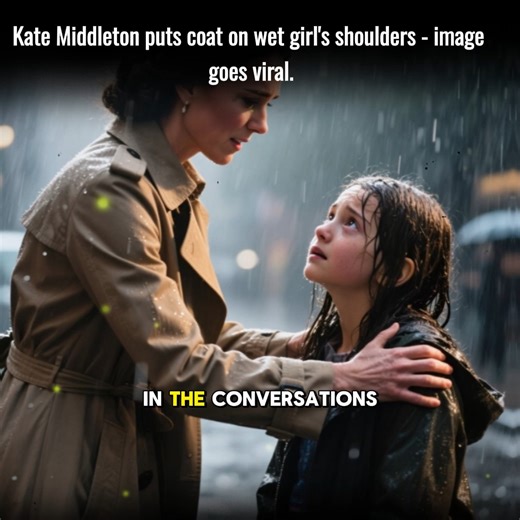 Kate Middleton puts coat on wet girl's shoulders - image goes viral. #katemiddleton #royal | And Now You Know The Rest Of The Story