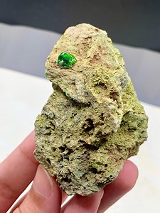 Natural Green Demantoid Garnet Crystal Specimen on Matrix - Etsy