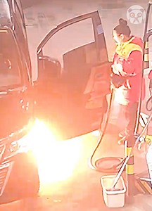 99K views · 189 reactions | Car catches fire at petrol station | Girly Panda | Facebook