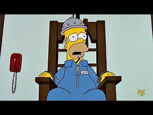 Homer receiving the electric chair execution [The Simpsons]