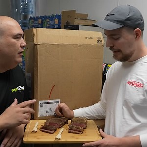 MrBeast Tries My Steak Experiment! 😱 | Guga Foods