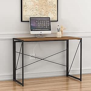 Kensho Folding Desk No Assembly Required, 39" Writing Computer Collapsible Desk Small Space Saving Foldable Table Simple Home Office Teen Children ​Desk