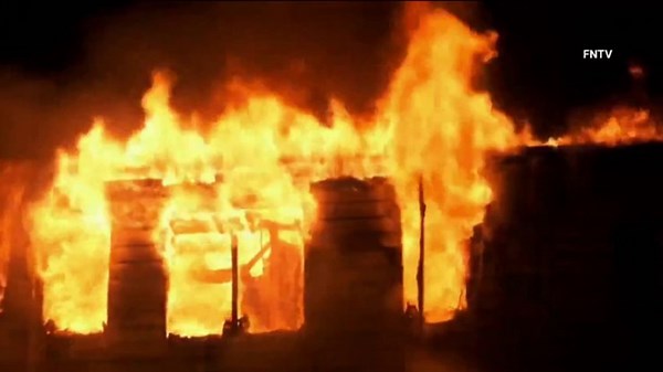Six firefighters hospitalized after massive Newark fire