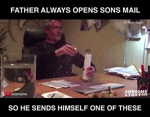 37K views · 219 reactions | Who would you send one too?  This company allows you to send an anonymous tube of spring-loaded glitter through the mail that explodes glitter when opened! More info Here ➪ awesomestuff365.com/spring-loaded-glitter-bomb/ | Awesome Stuff 365 | Facebook