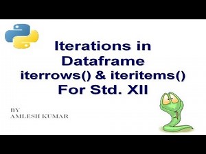 Python Dataframe Part XI(iterrows() & iteritems() in Dataframe)
