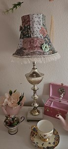 Antique Refurbished Lamp, Baby Girls Bedroom or Nursery, Patchwork Design - Etsy