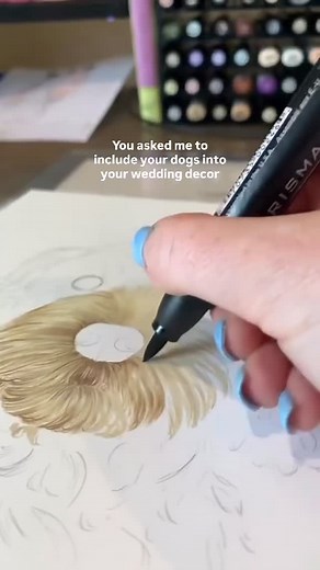 Drinks are on the pups 🐕 cheers! . . . . #weddingreels #weddingreel #petcocktailnapkins #weddingreception #cocktailhour #weddinginspo #perportraitartist #petportraits #goodlendoodle | JesMarried