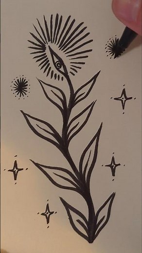 Mystic Weed Time Lapse Drawing 👁️🌿