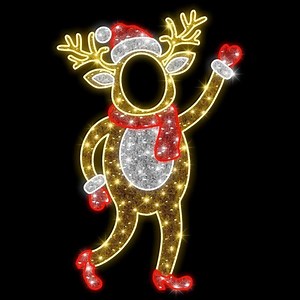 [Hot Item] LED Outdoor 3D Reindeer Motif Projector Light Christmas Ornament Garden Lights