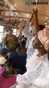 Passengers Watch As Female Drug Hawker Markets Her Products Inside Commercial Vehicle In Lagos | The Whistler