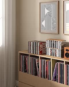 2 Pack CD Storage Rack, Holds 30 CD Case, Retro Walnut-colored MDF CD Holder Desk Organizer, Cd Holder Stand, CD Storage/Shelf/Tower/Stand Dollar, Fit for Theatre Room