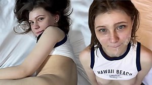 My Sexy Neighbor is Going Crazy. Her Tiny Pussy Can Barely Fit That Cock