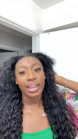 30 Inch Deep Wave 150% Density Pre Plucked Hair Lace Frontal Wig for Black Women 13x4 Natural Color