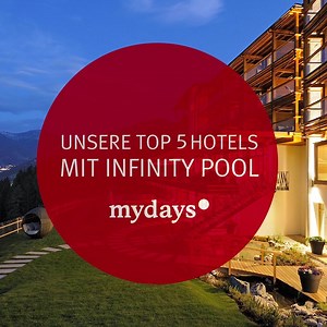 Grenzenlose Entspannung ... Mit wem würdest Du gern in einem dieser traumhaften Hotels mit Infinity Pool entspannen? 💆‍♀️ 💦 http://bit.ly/hotels-mit-infinity-pool 💦 | mydays