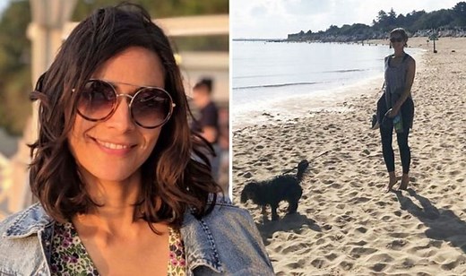 Lucy Verasamy takes run along the beach in Norfolk