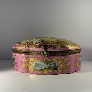 French Limoges Porcelain Jewelry Casket: Hand-painted Romantic Scene, Rococo Revival - Etsy