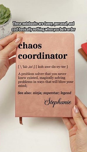 Funny Definition Notebook | Gag Gift For Women, Men, Coworker, Boss | Personalized Leather Journal